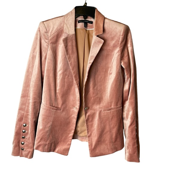 White House Black Market Jackets & Blazers - WHBM Pink Velvet Blazer - Size 2
